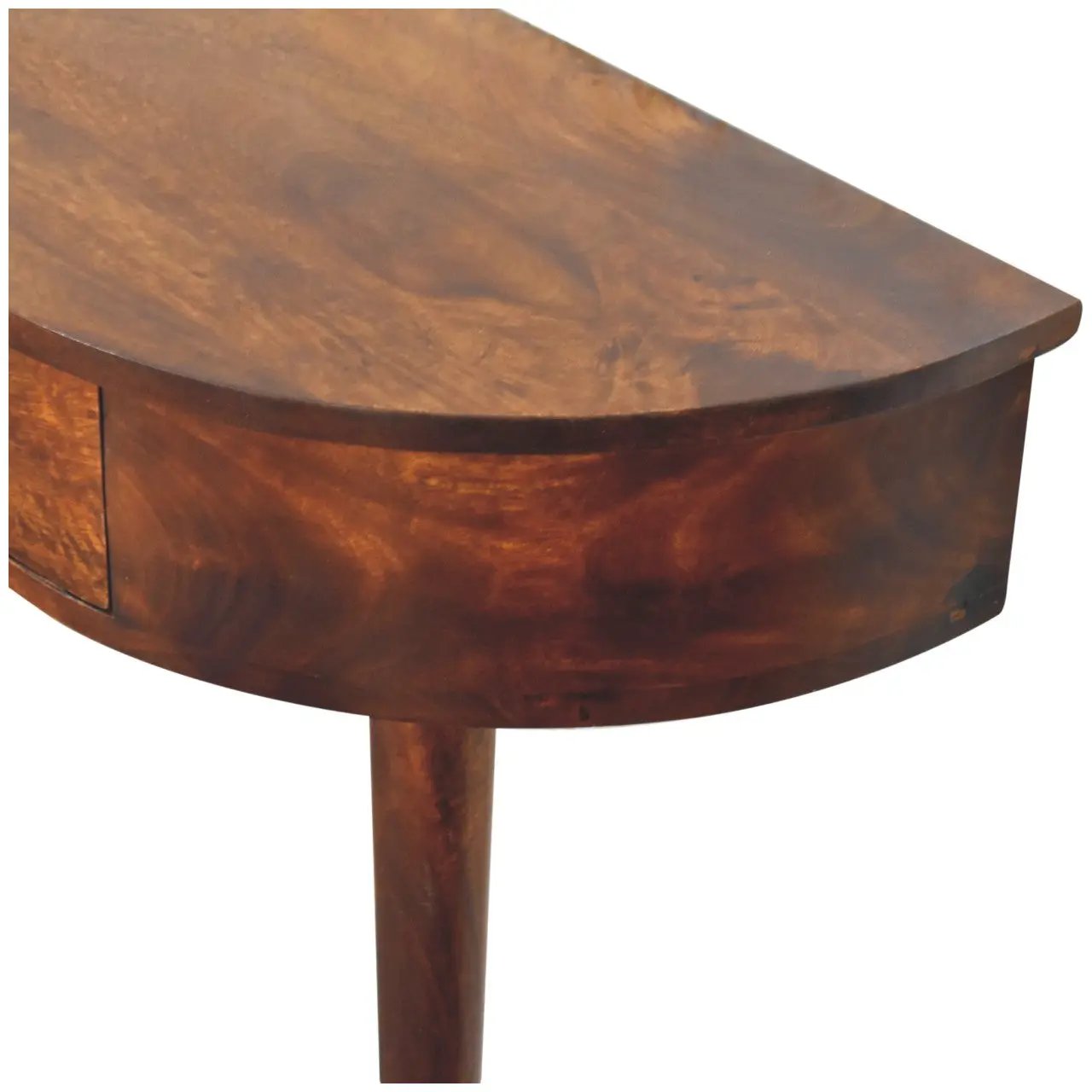 Solid Wood Backless Mounted Console, 1-Drawer, Chestnut by HouseOfZazla