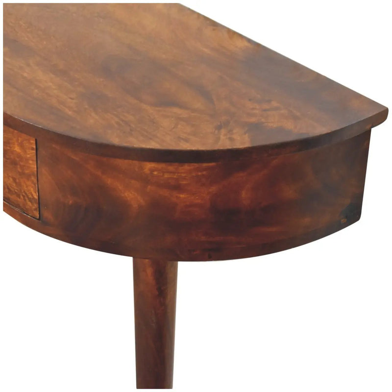 Solid Wood Backless Mounted Console, 1-Drawer, Chestnut by HouseOfZazla