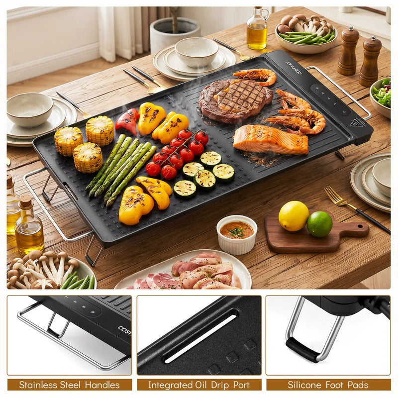 1300W Indoor Electric Grill with Removable Touch Panel by DirectDeals