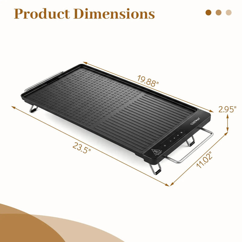 1300W Indoor Electric Grill with Removable Touch Panel by DirectDeals
