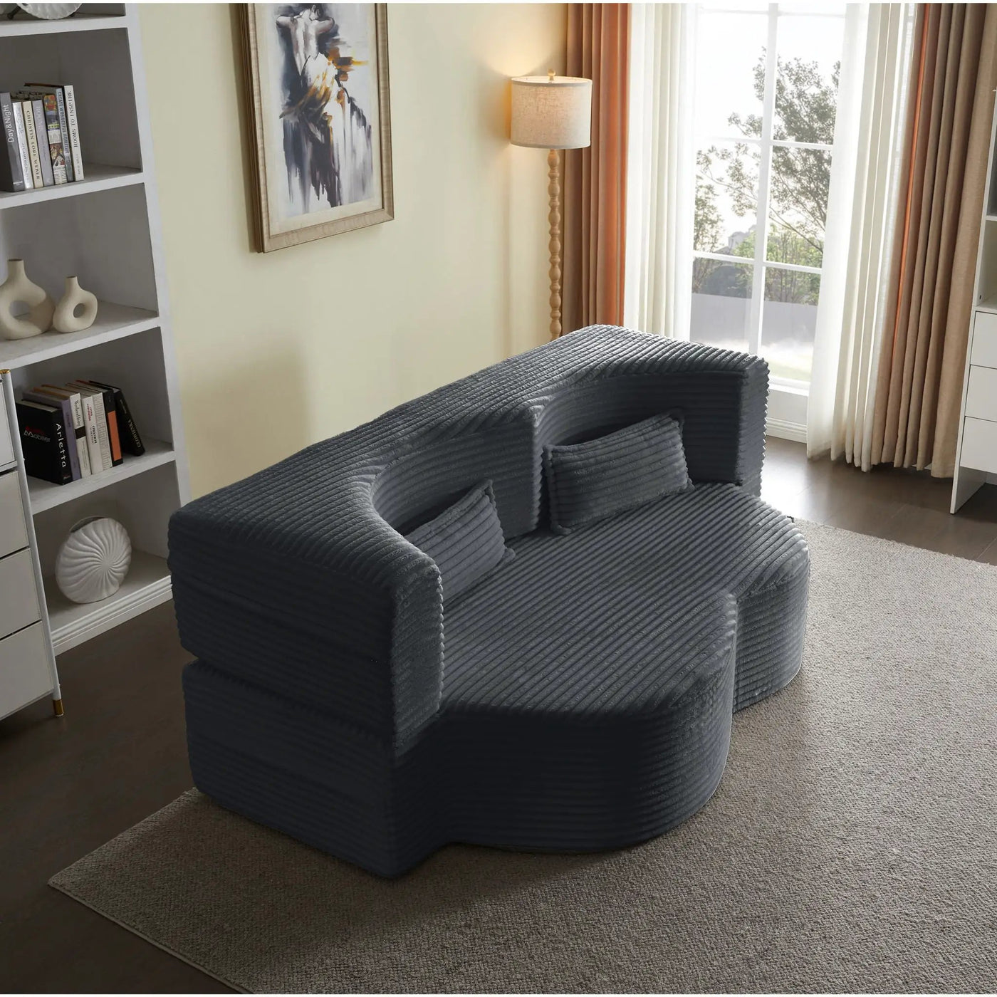 Floor Convertible Sleeper Sofa Bed With 2 Pillows by HouseOfZazla