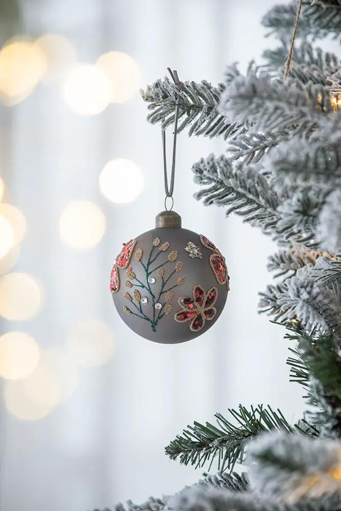Glass Decorative Hanging Ball Christmas Tree Ornaments For Holiday Party Decorations by HouseOfZazla