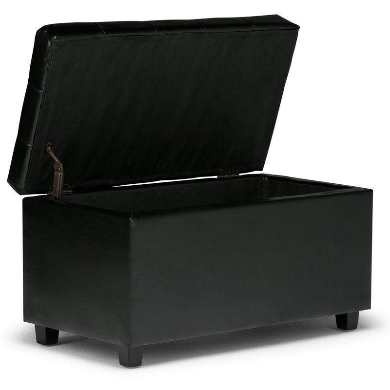 Cosmopolitan - Storage Ottoman - Midnight Black by HouseOfZazla