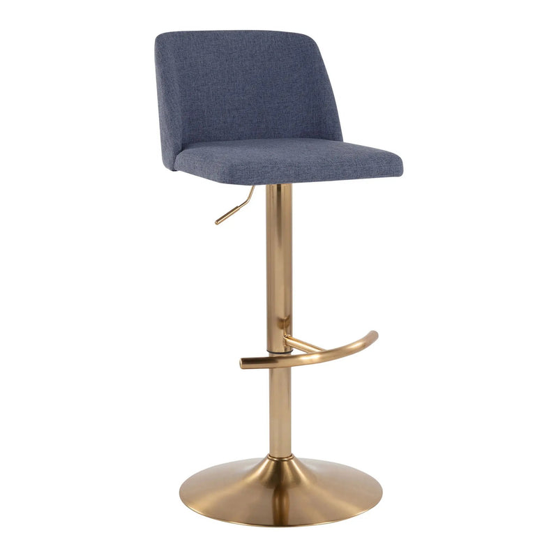 Toriano - Contemporary Adjustable Barstool With Swivel With Rounded T Footrest (Set of 2) by Unique Piece Furniture