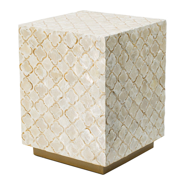 14x14x18" Square Capiz Stool, photo 2 of 10