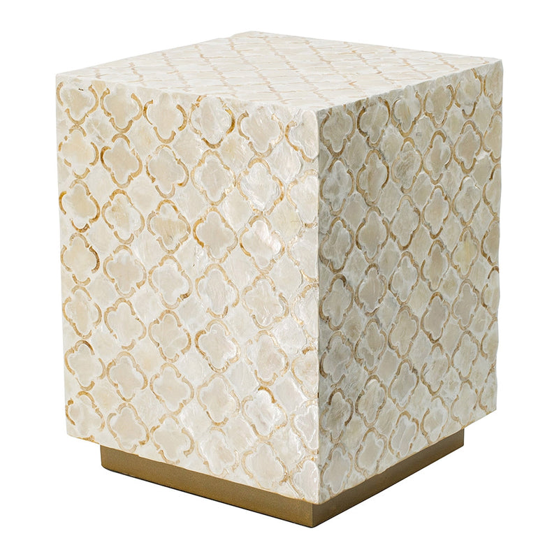 14x14x18" Square Capiz Stool, photo 2 of 10