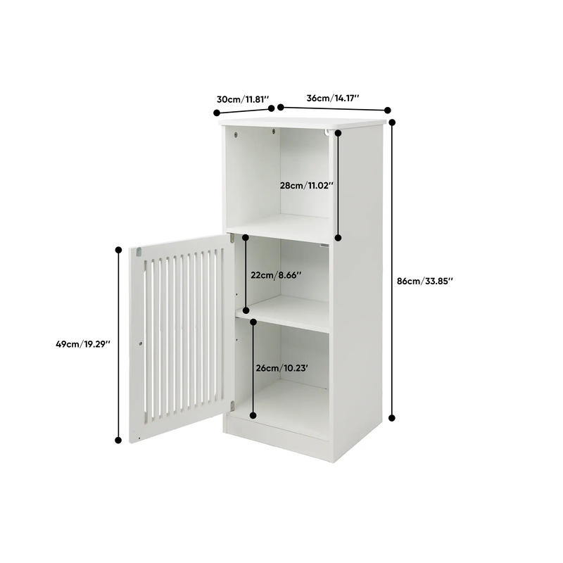 Bathroom Low Cabinet with Louvered Door by HouseOfZazla