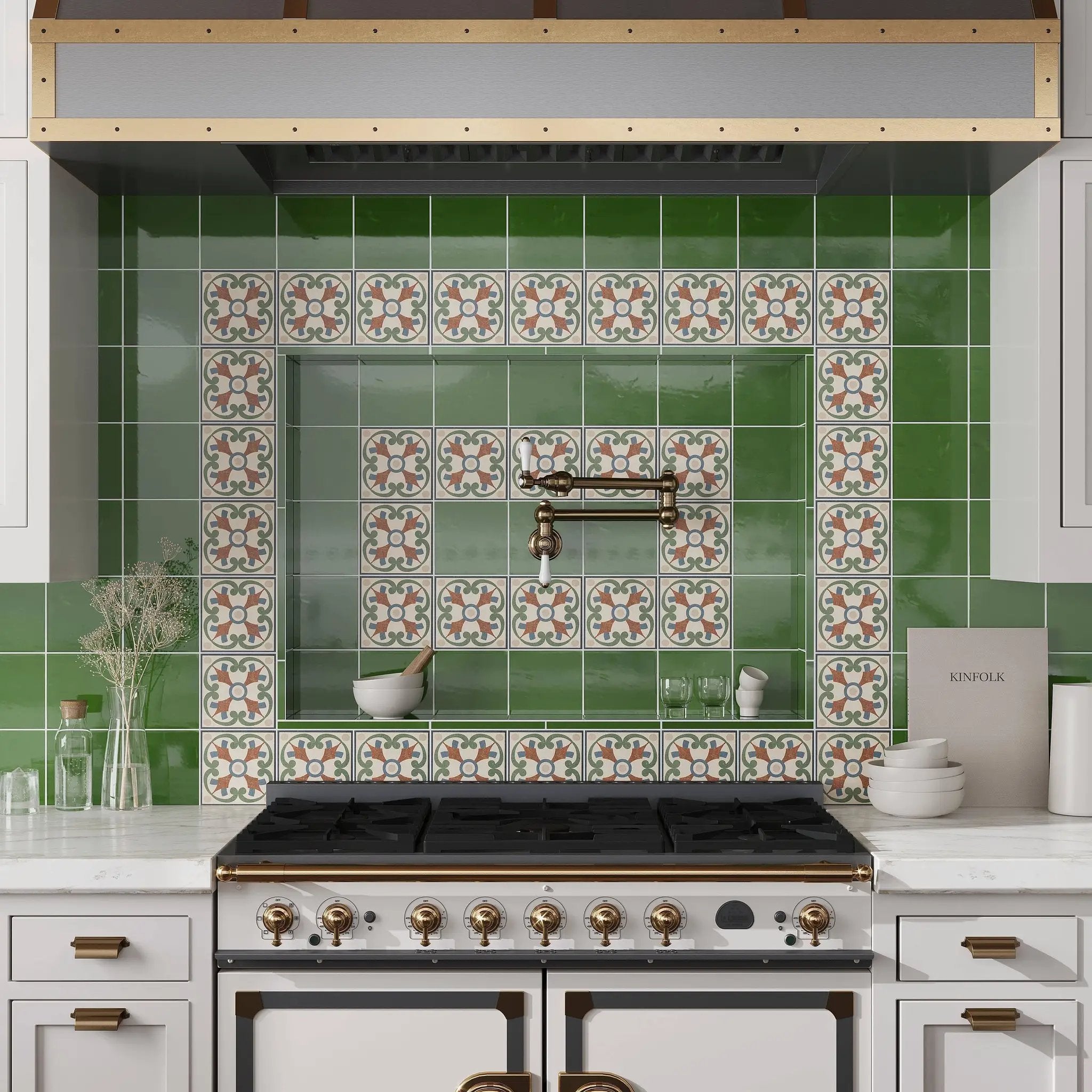 Terracotta Blue Green 6x6 Matte Square Porcelain Tile (19 pack, 4.65 sq ft/case) by Apollo Tile