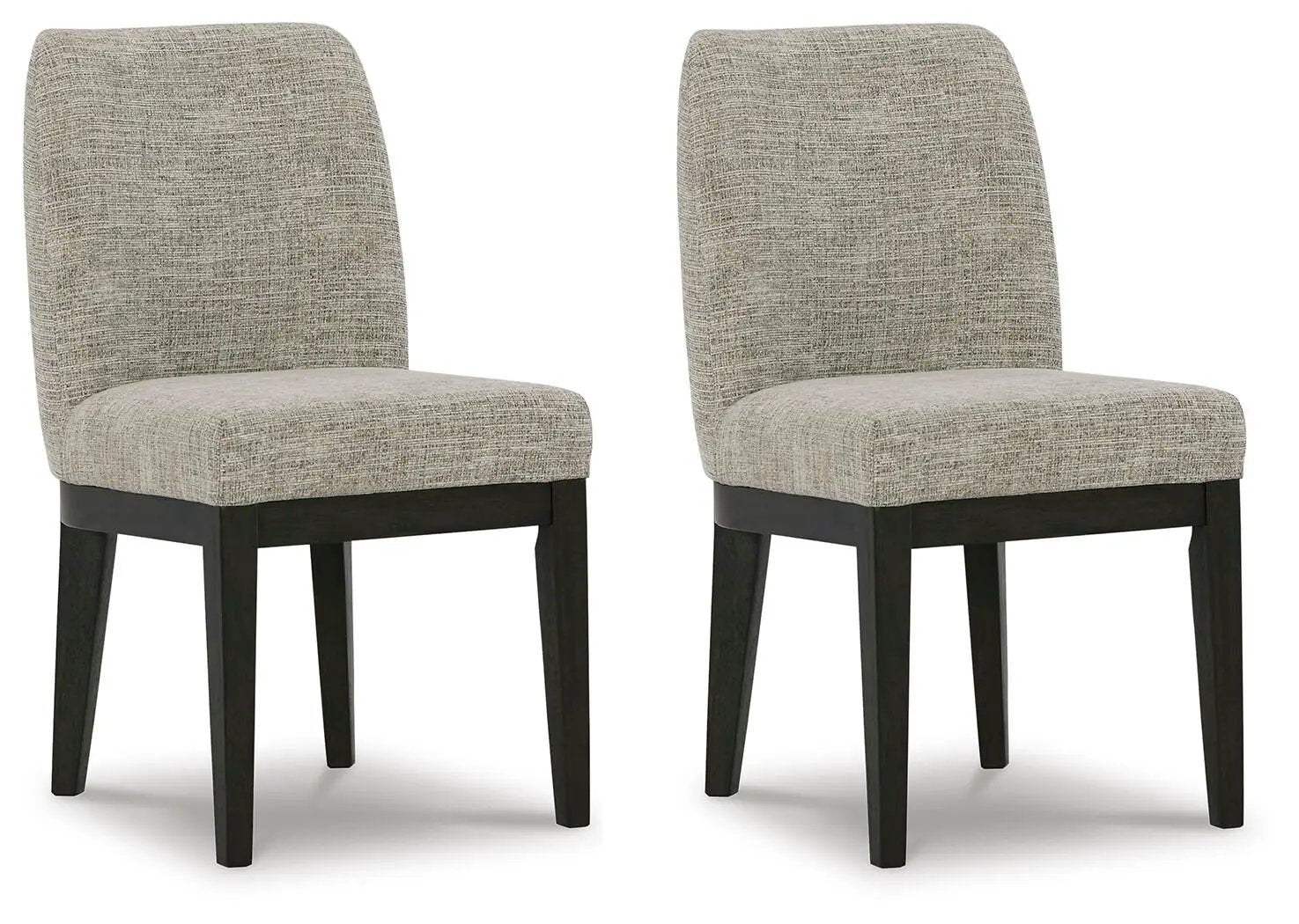 Burkhaus - Dining UPH Side Chair (Set of 2) - Beige / Dark Brown by Unique Piece Furniture