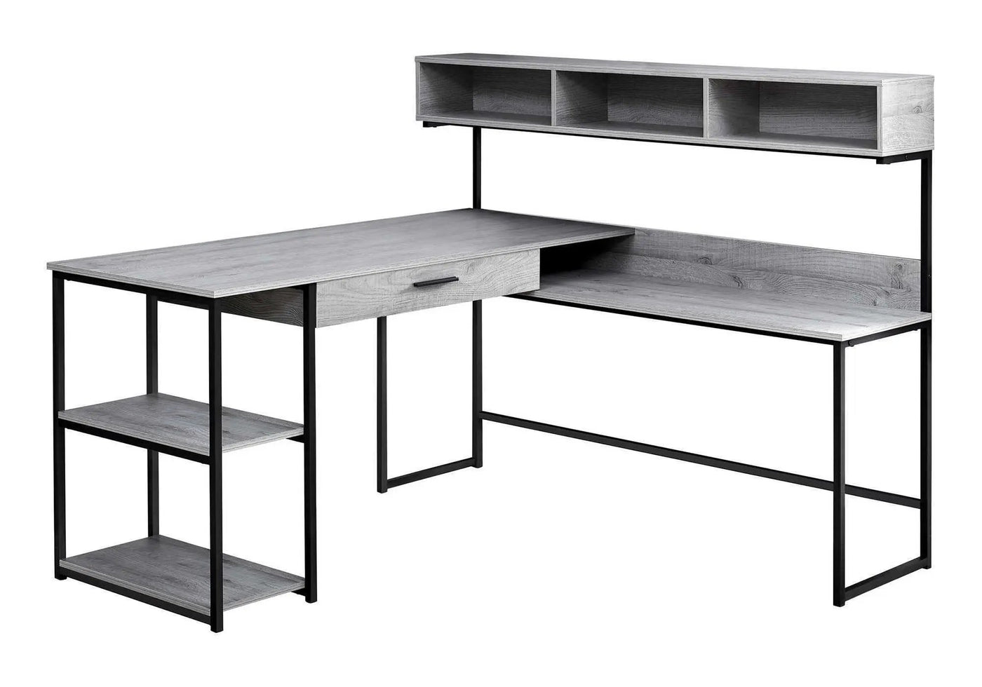 L-Shaped Corner Computer Desk with Storage Drawers by HouseOfZazla