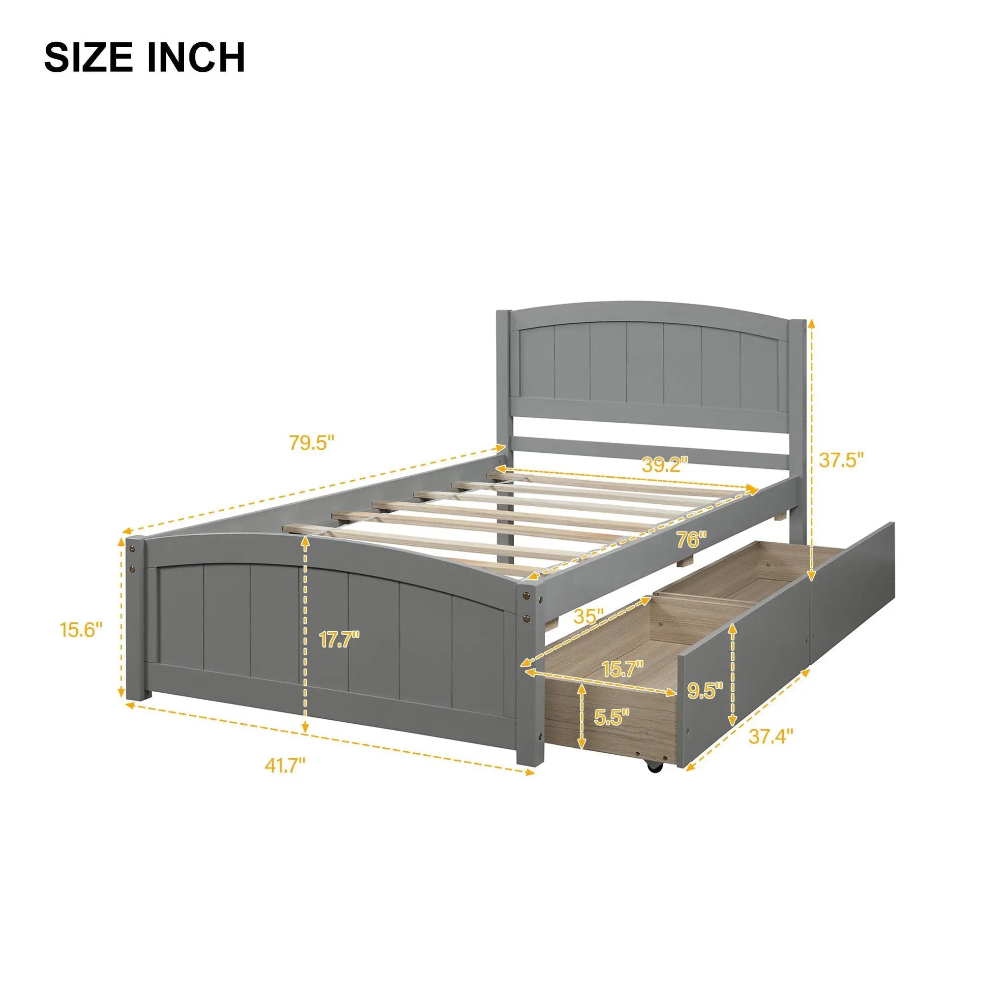 Platform Bed & Headboard, Footboard And Wood Slat Support by Unique Piece Furniture