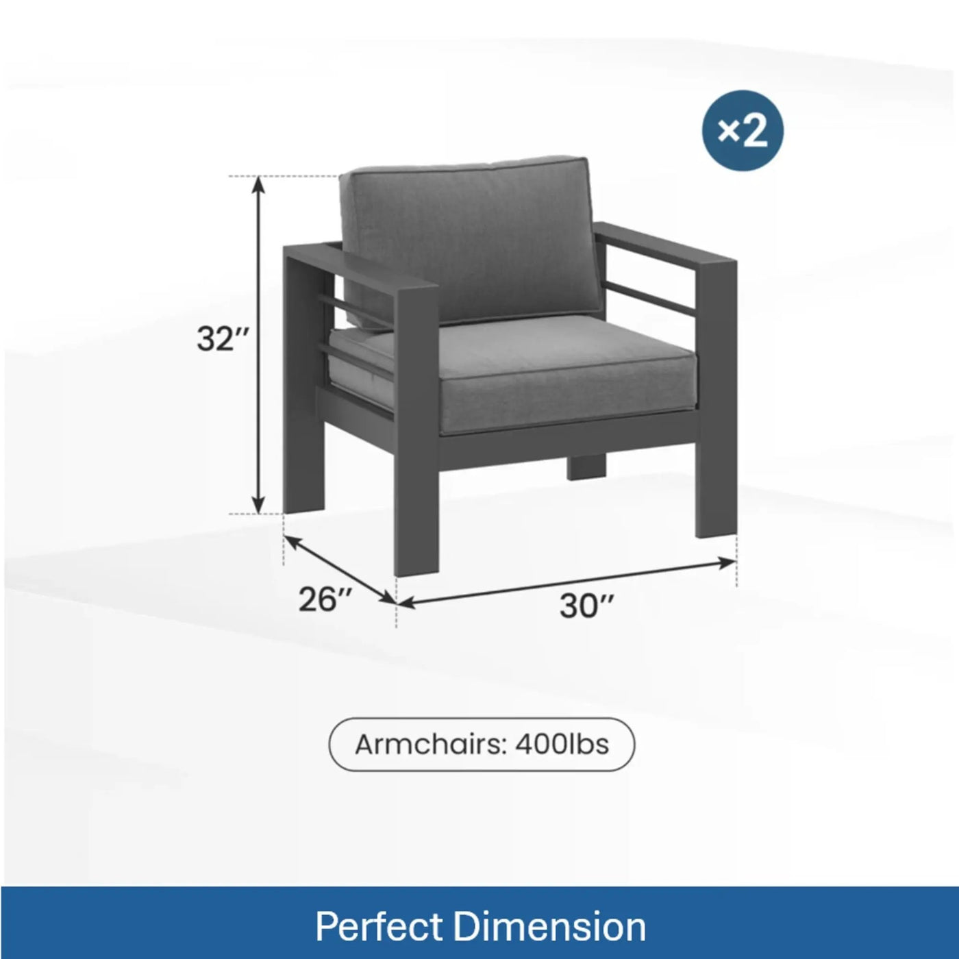 Outdoor Patio Set, All-Weather With Thick Cushions by HouseOfZazla