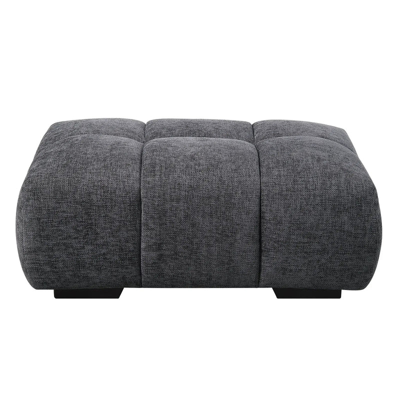 Chosen - Chenille Ottoman - Gray by HouseOfZazla