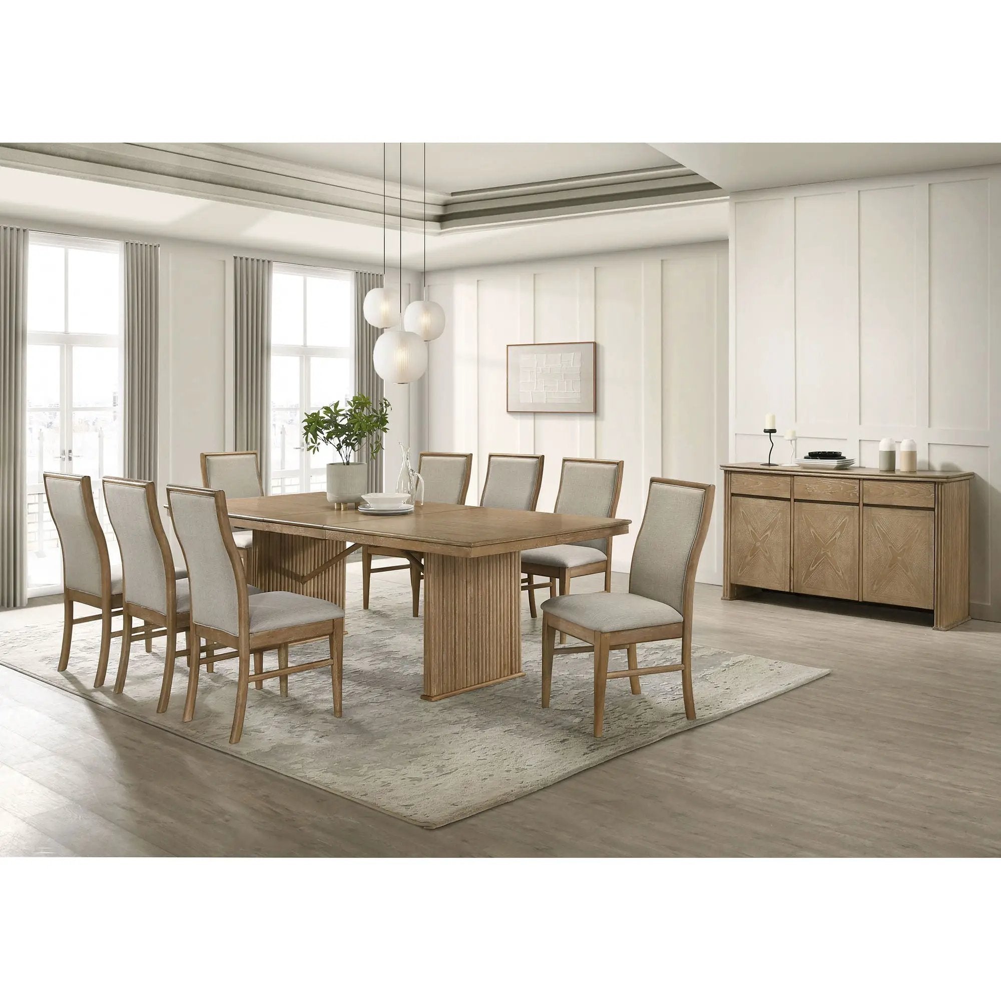 Dreydon - 3 Door Sideboard Server - Light Brown by HouseOfZazla