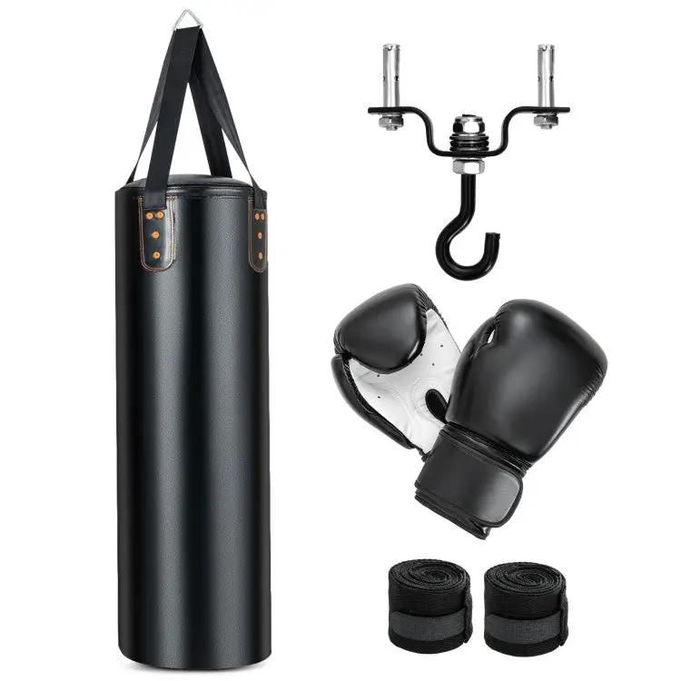 Fitness Room Bundle: Hanging Punching Bag Set + Folding Treadmill by DirectDeals