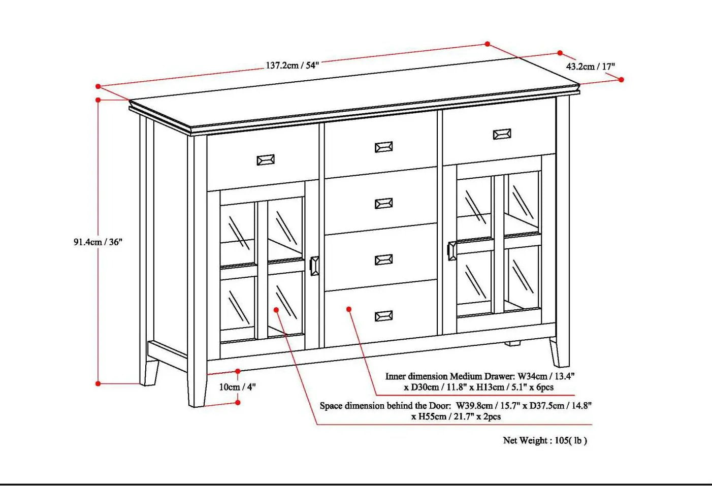 Artisan - Handcrafted Sideboard Buffet by HouseOfZazla