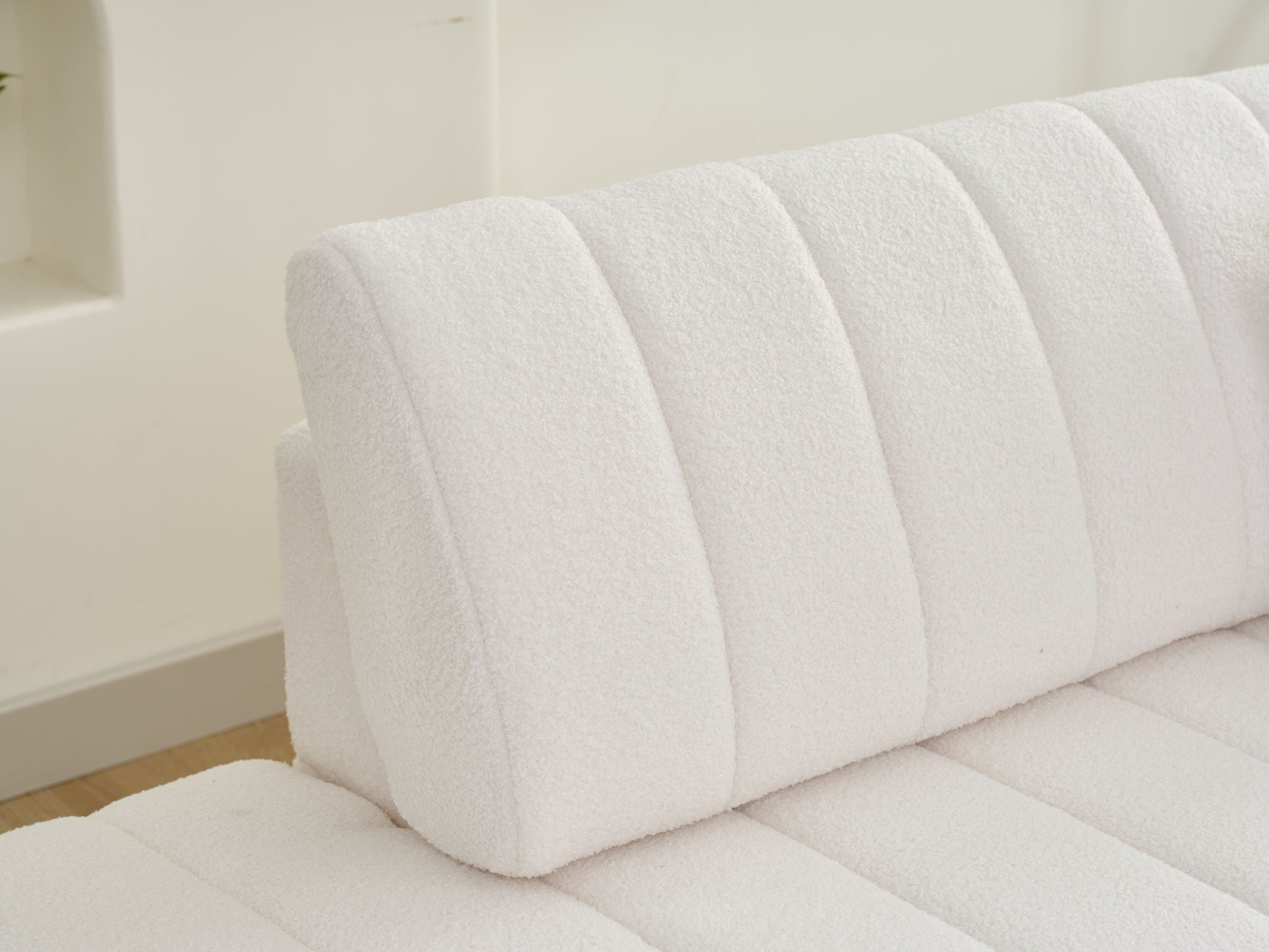 Jessica - Lamb Wool Sectional Sofa With Chaise, Versatile Configuration by HouseOfZazla