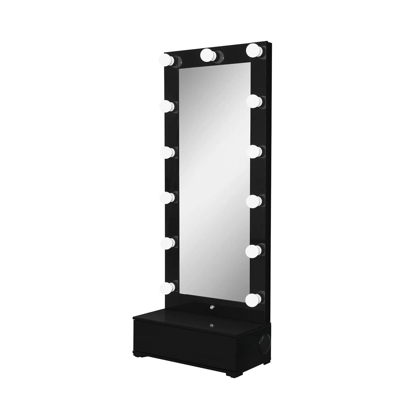 Elisa - Narrow Tall Mirror With Speaker And Drawer by HouseOfZazla
