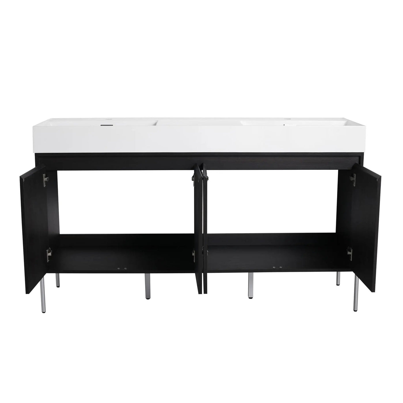 Freestanding Bathroom Vanity With Resin Sink And Storage Cabinet by HouseOfZazla