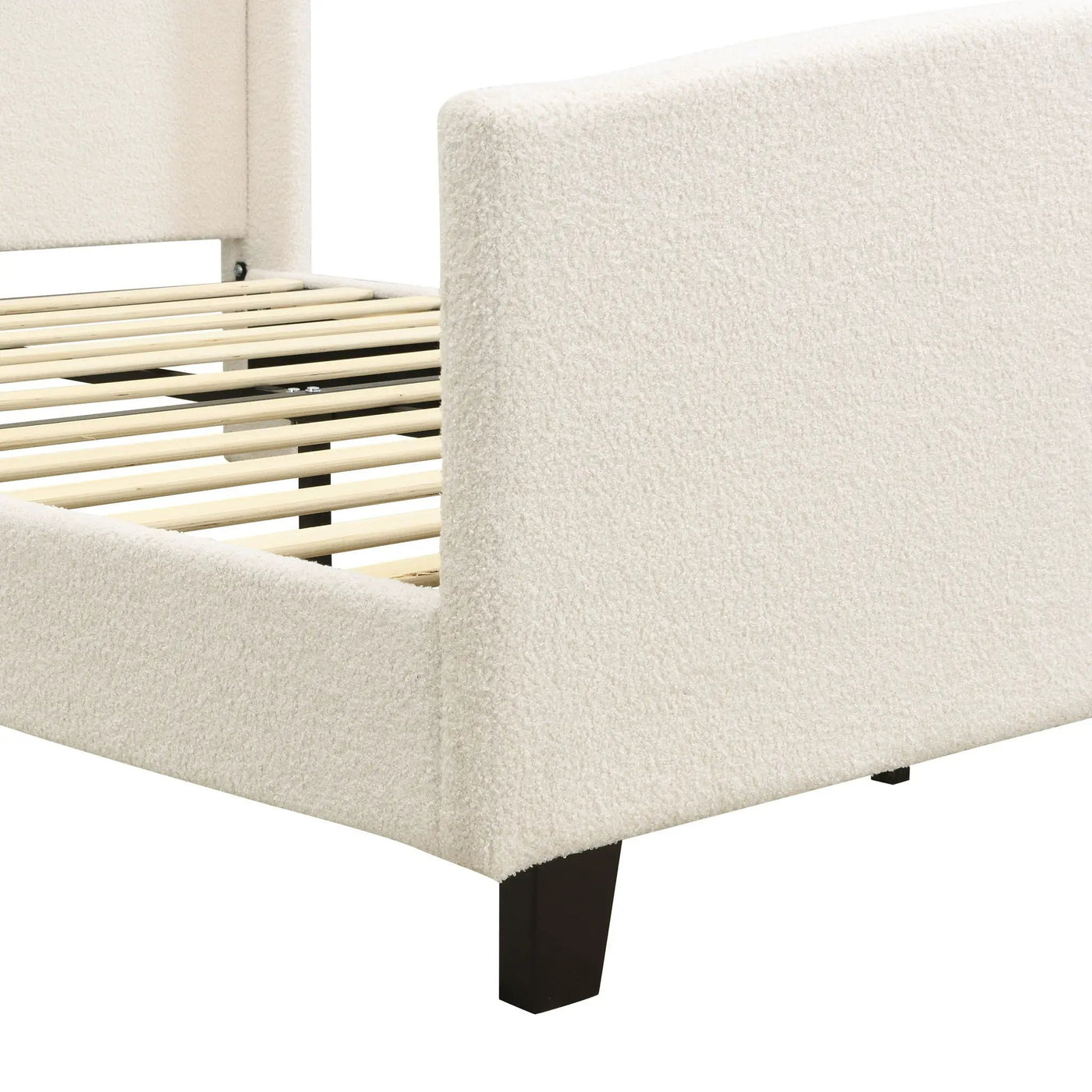 Platform Bed Frame With Tall Headboard And High Footboard by HouseOfZazla