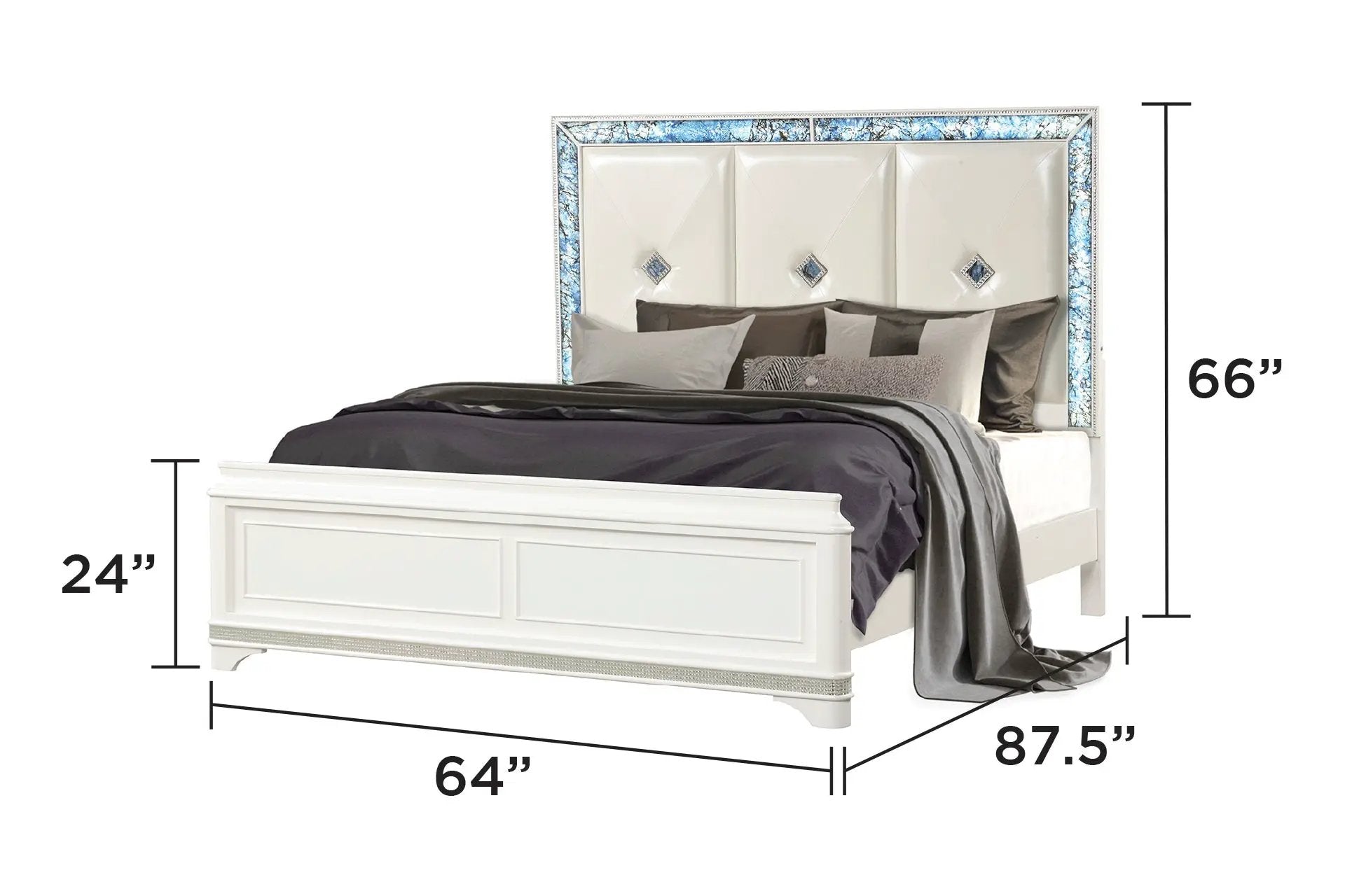 Laguna Modern Style Queen Upholstered Bed by HouseOfZazla