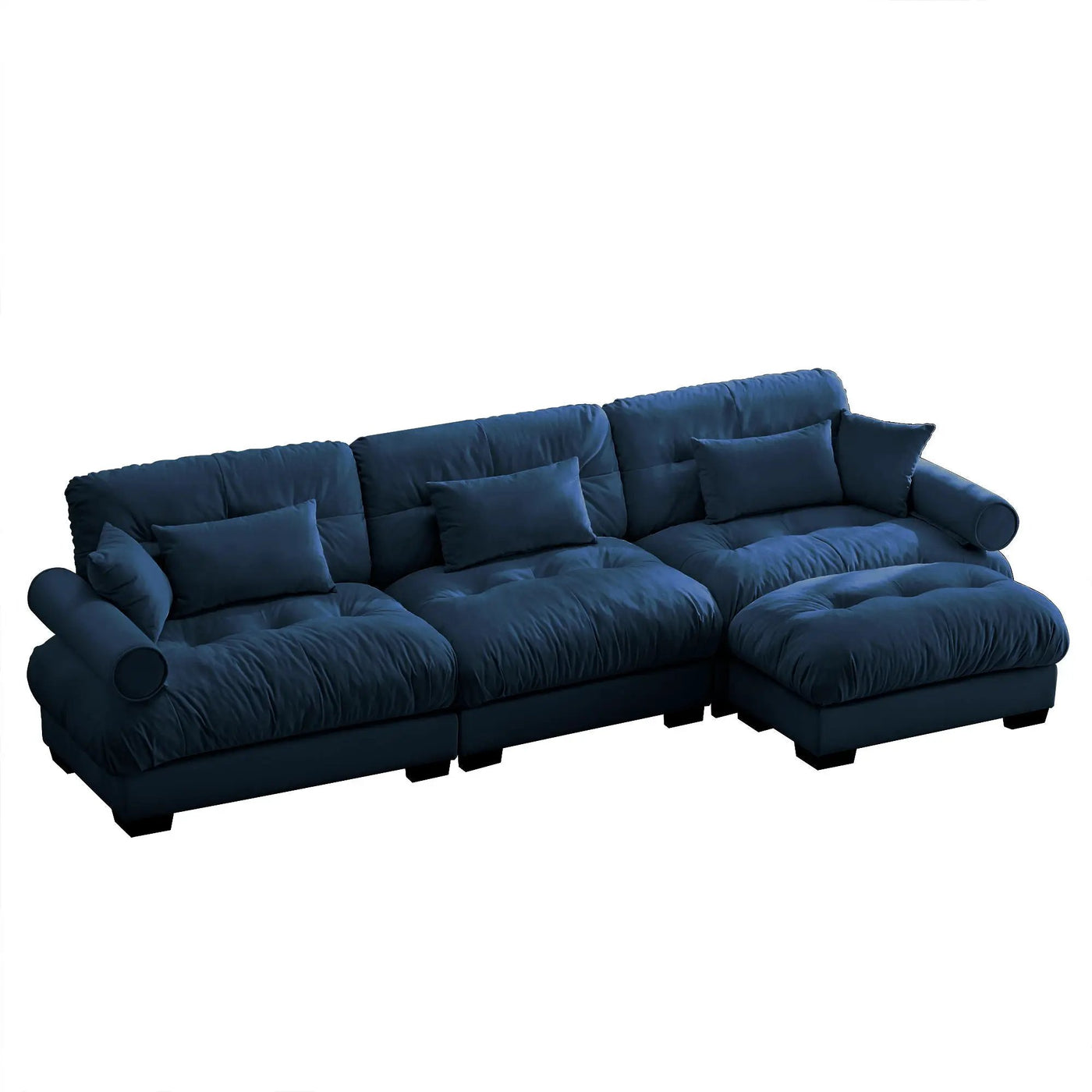 Super Comfort Oversized Modular Sectional Sofa With Movable Ottoman by HouseOfZazla