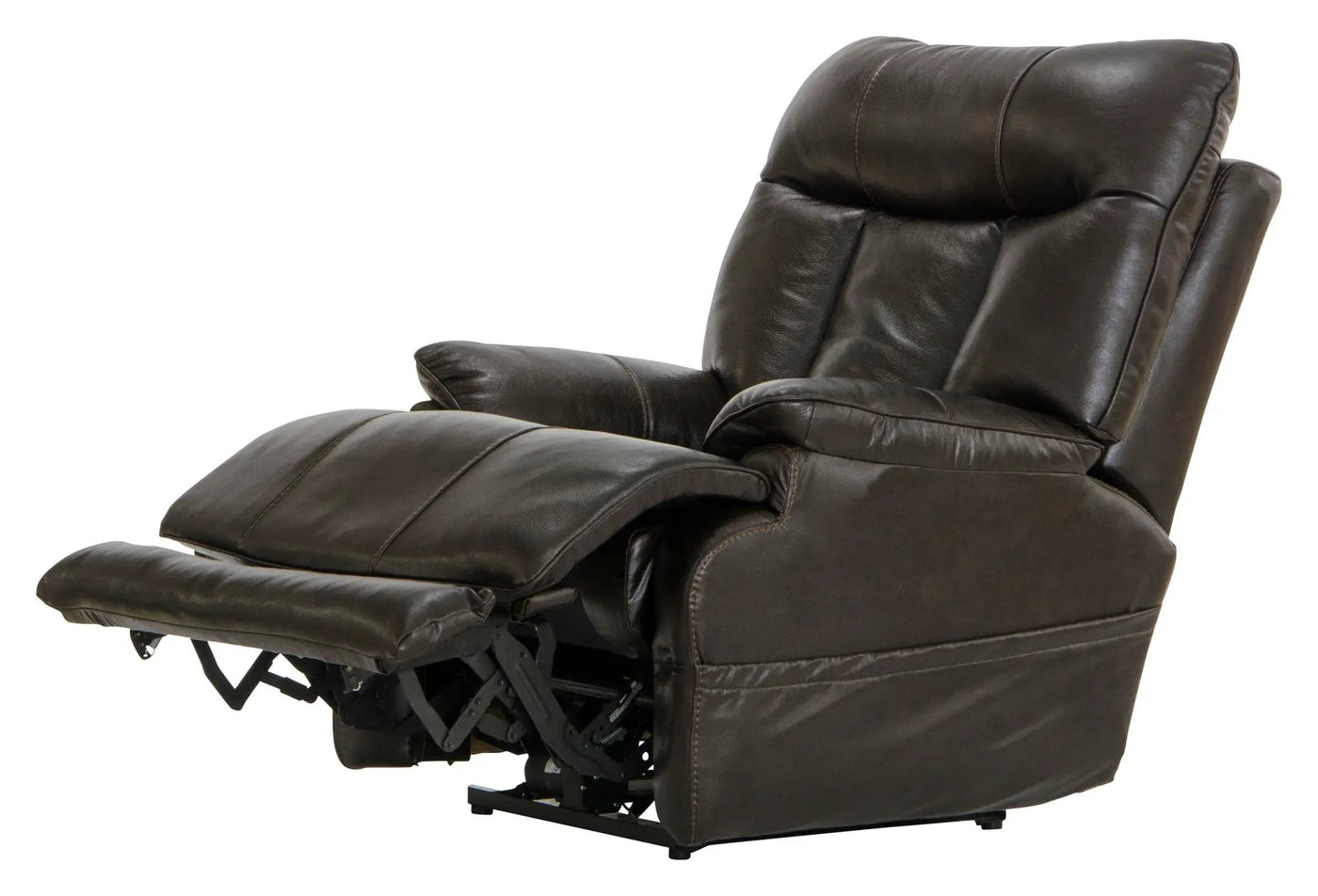Naples - Power Lay Flat Recliner With Extended Ottoman - Chocolate by Unique Piece Furniture