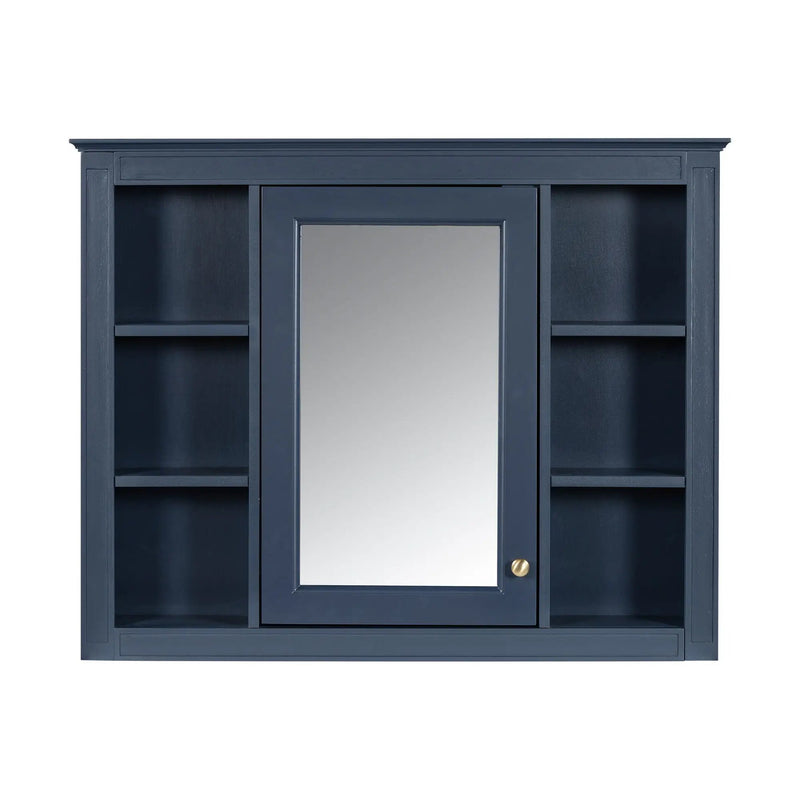 Wall Mounted Medicine Cabinet With Mirror, Storage Cabinet Featuring 6 Open Shelves And Adjustable Interior by HouseOfZazla