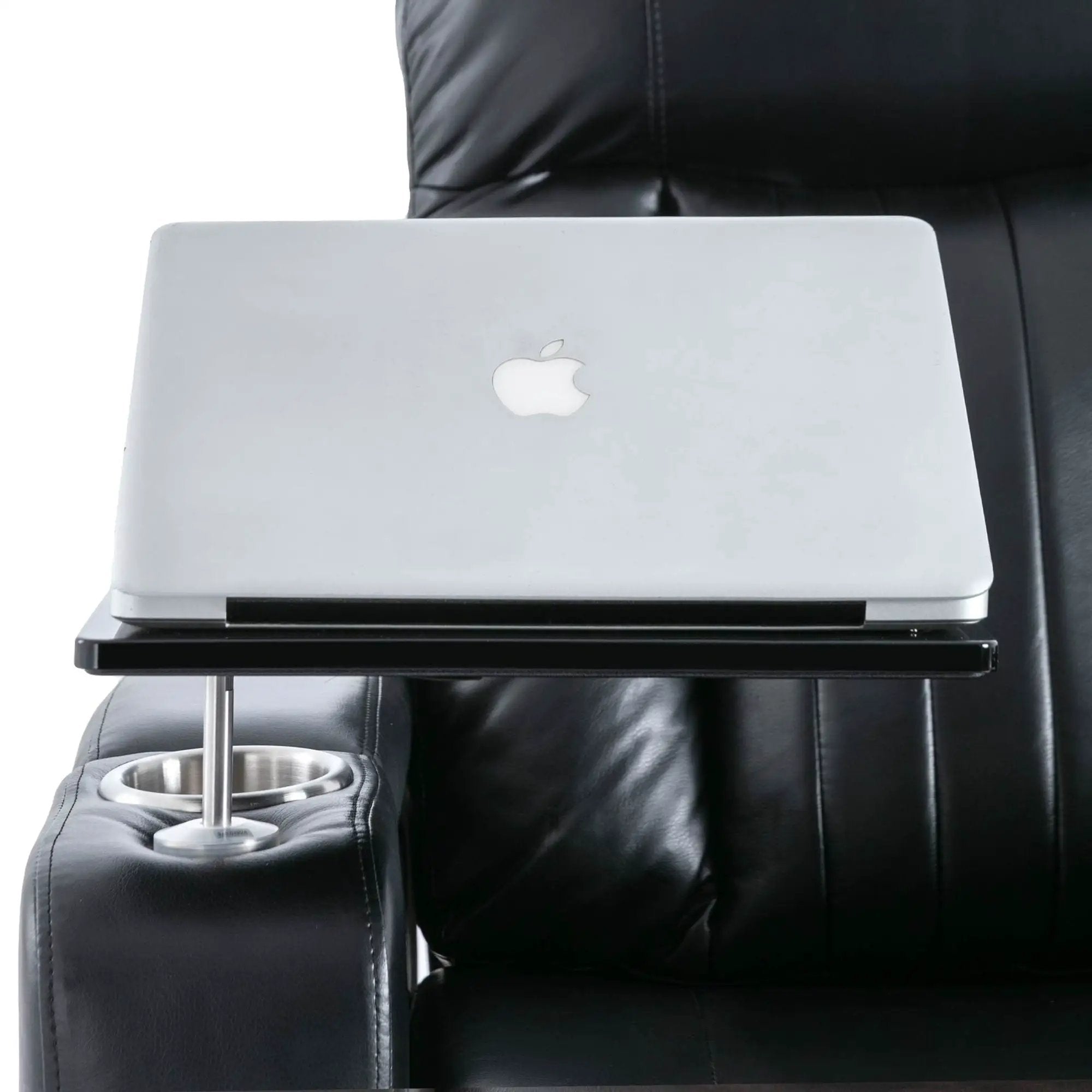 Premium Power Recliner & Storage Arms, Cupholders, Swivel Tray Table And Cell Phone Stand - Black by HouseOfZazla