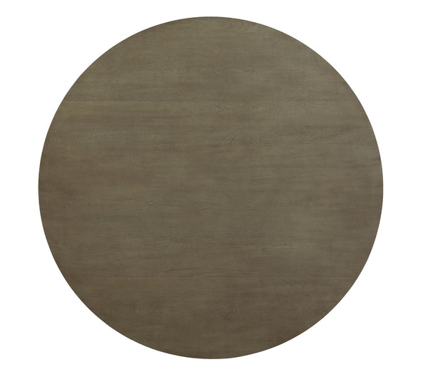 Waylon Dining Table with Turned Pedestal Base - Gray / Oak, photo 2 of 4