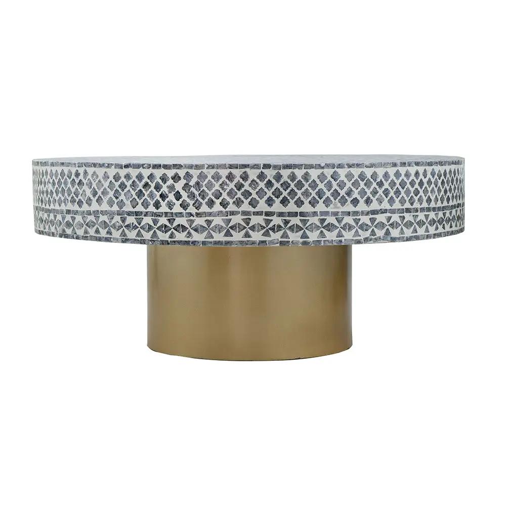Unique Capiz Coffee Table & Pedestal Base by Unique Piece Furniture