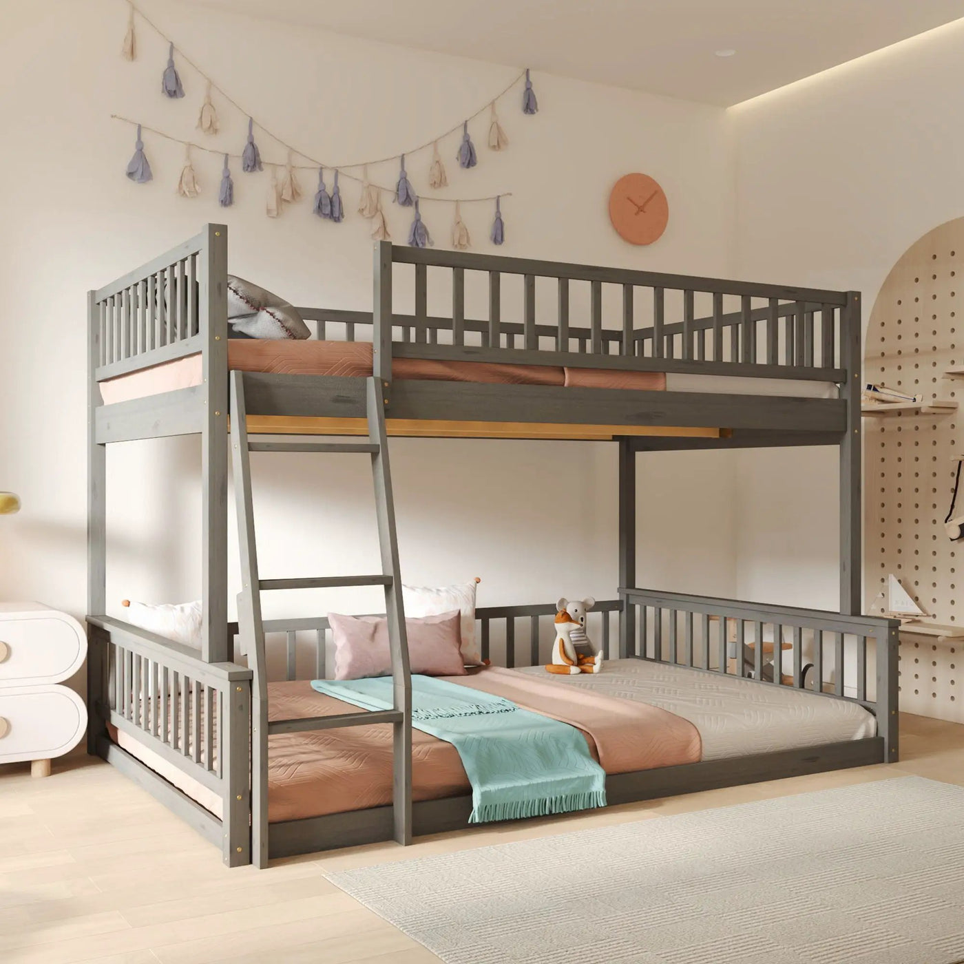 Bunk Bed With Ladder And Guardrails by HouseOfZazla