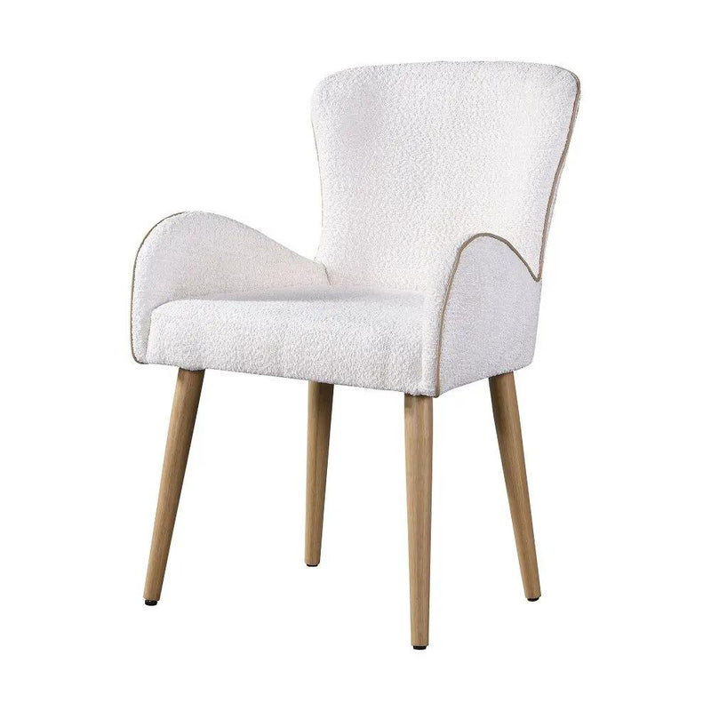 Adalynn - Side Chair (Set of 2) - Beige Boucle & Oak by Unique Piece Furniture