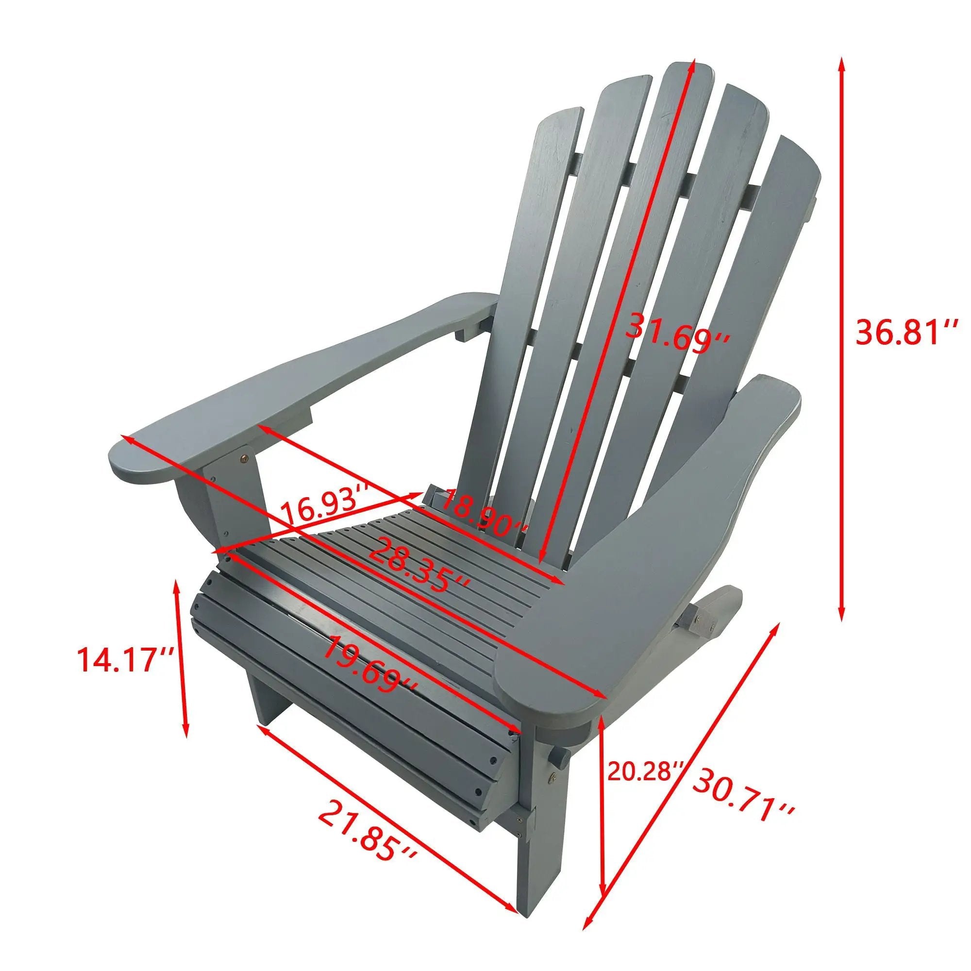 Outdoor Or Indoor Adirondack Chair - Walnut by Unique Piece Furniture