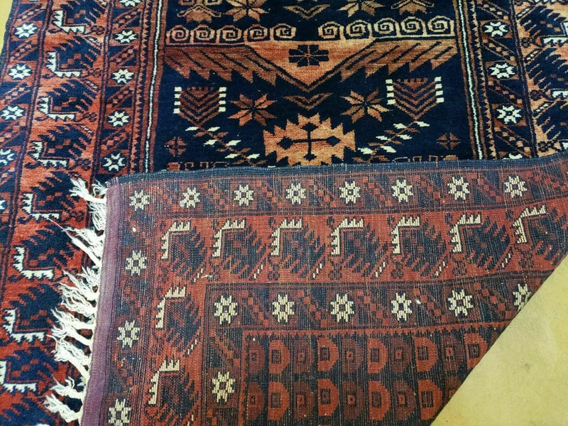 3' 4" X 5' 6" Vintage Handmade Pakistan Balouchi Balouch Tribal Wool Rug Nice by Jewel Rugs