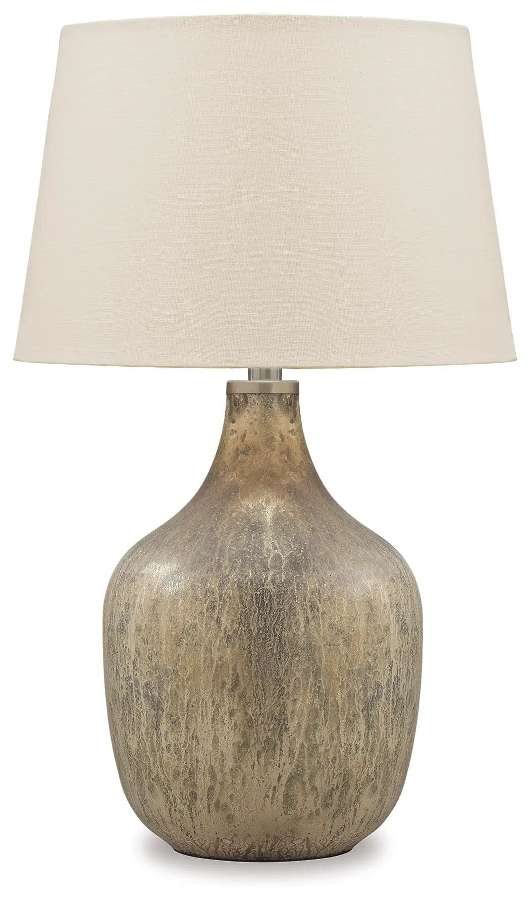 Mari - Glass Table Lamp - Gray / Gold Finish by Unique Piece Furniture