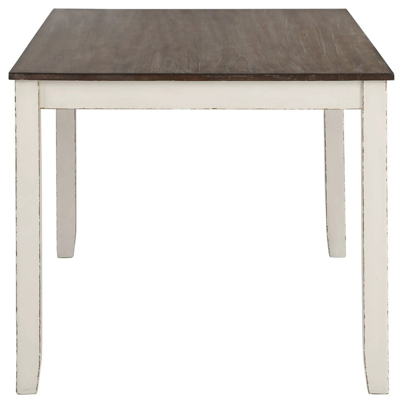 Fortress 7-piece Rectangular Dining Set Vintage Vanilla by Unique Piece Furniture