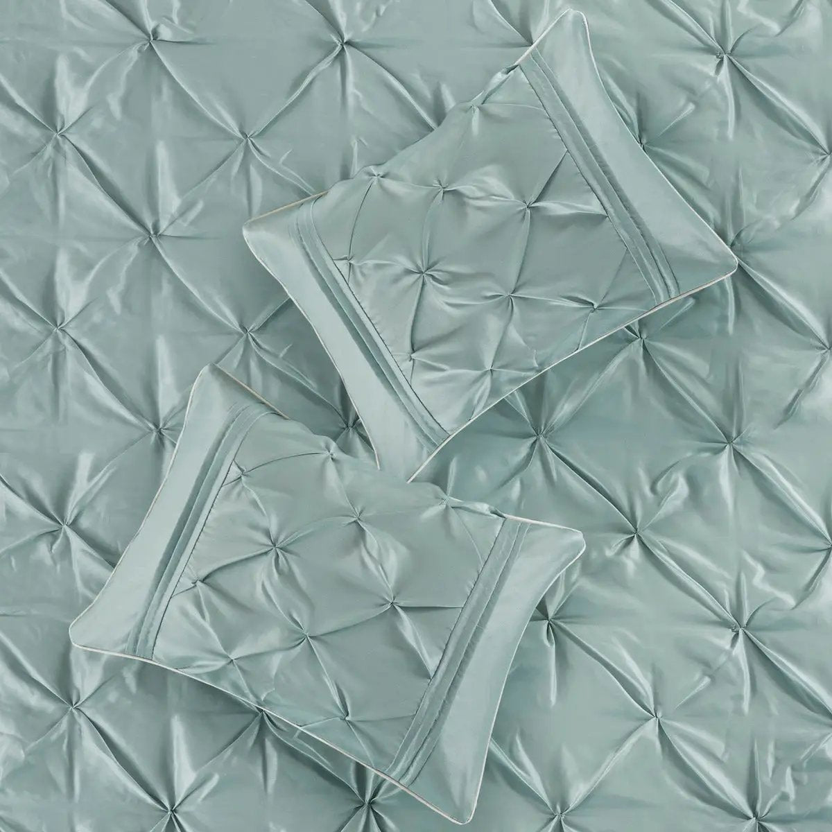 7 Piece Tufted Comforter Set Seafoam California King by HouseOfZazla