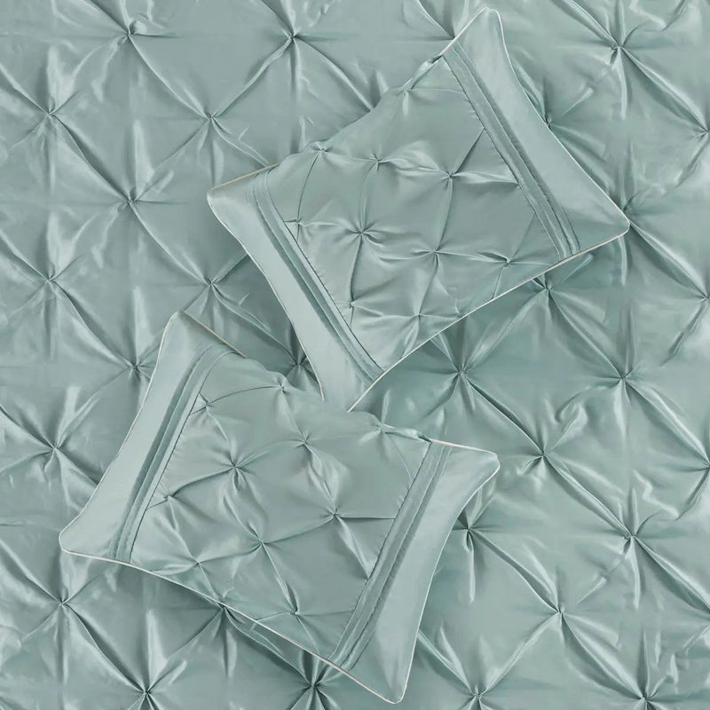 7 Piece Tufted Comforter Set Seafoam California King by HouseOfZazla