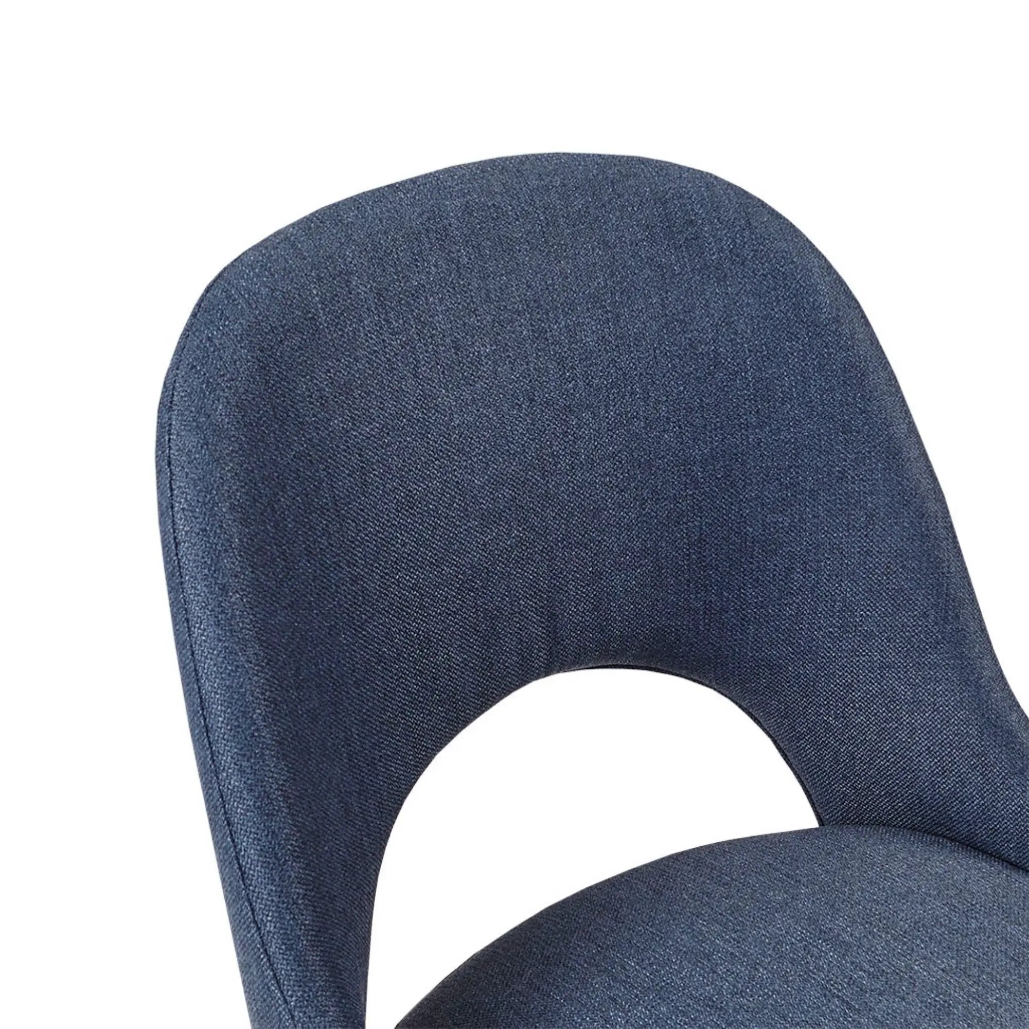 Dining Side Chair Upholstered Textured (Set of 2) - Navy by HouseOfZazla