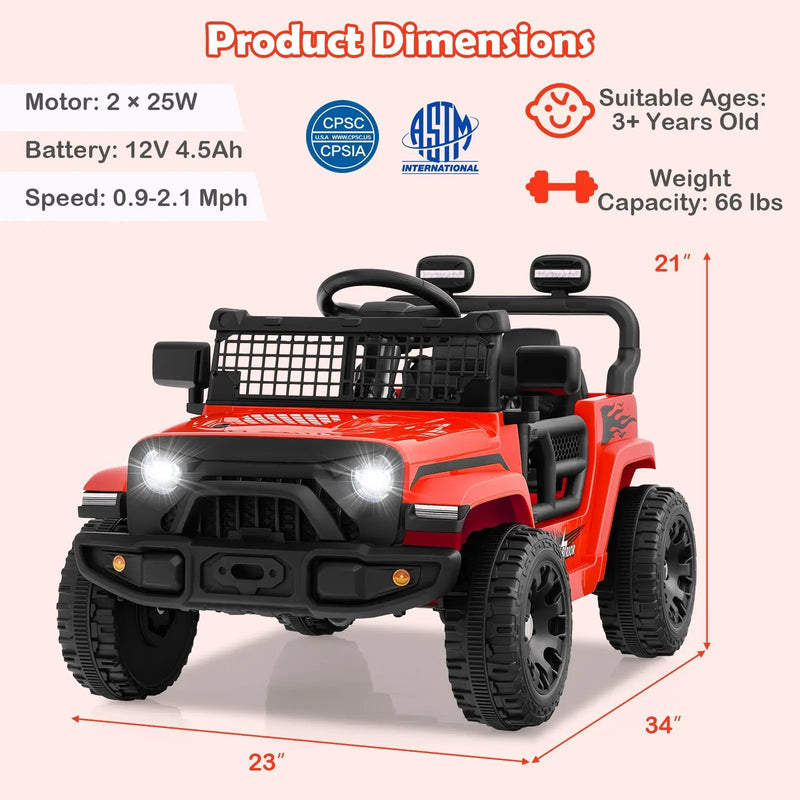 12V Kids Ride on Truck Car Battery Powered Electric Vehicle by DirectDeals