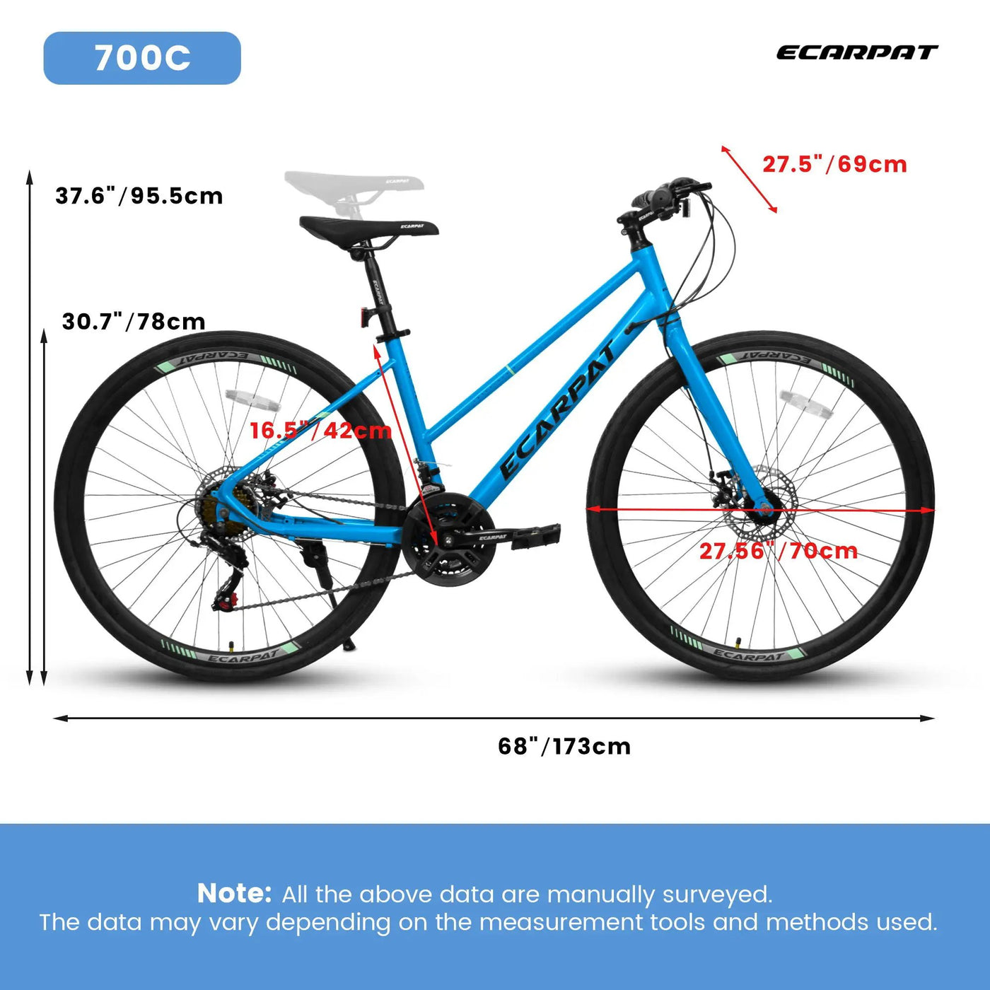 A28250 Road Bike With Aluminum Alloy Wheels, 21-Speed Gear System by HouseOfZazla