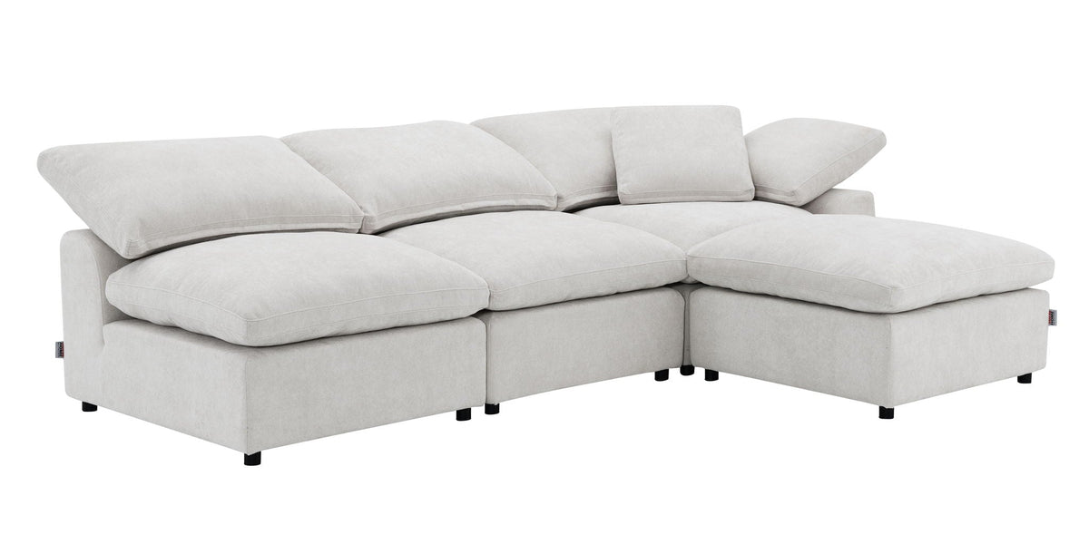 Naveen Modular Sectional With Ottoman - Modular Sofa Set with Ottoman - Beige or Dark Gray, photo 2 of 12