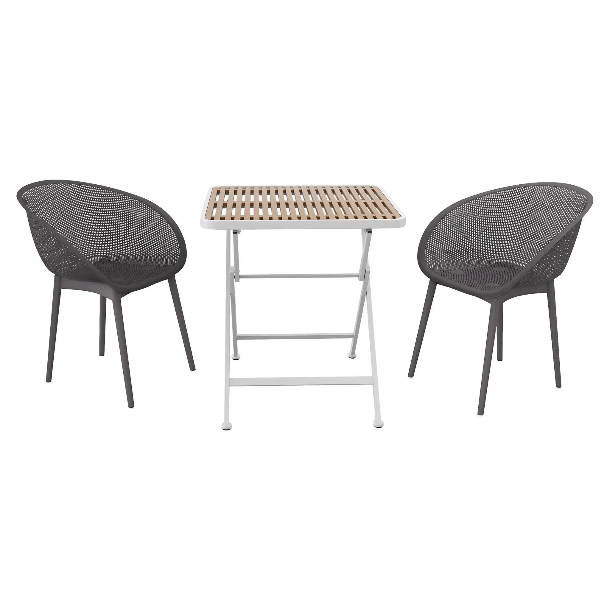 2 Pack Lounge Chair Set & Folding Square Table by Unique Piece Furniture