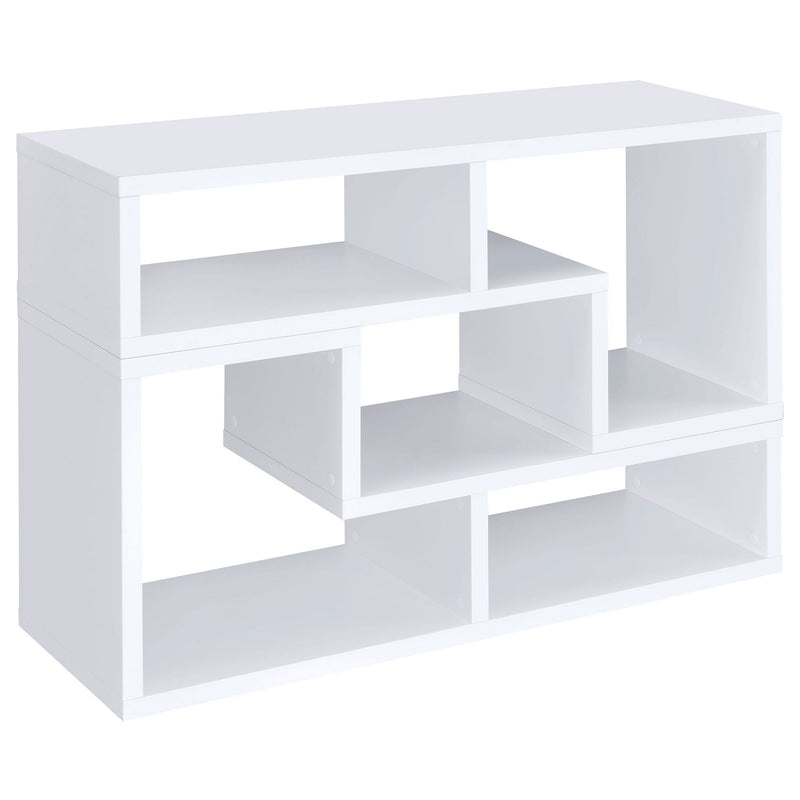 Convertable L-Shaped Bookcase With Open Shelves - White by HouseOfZazla
