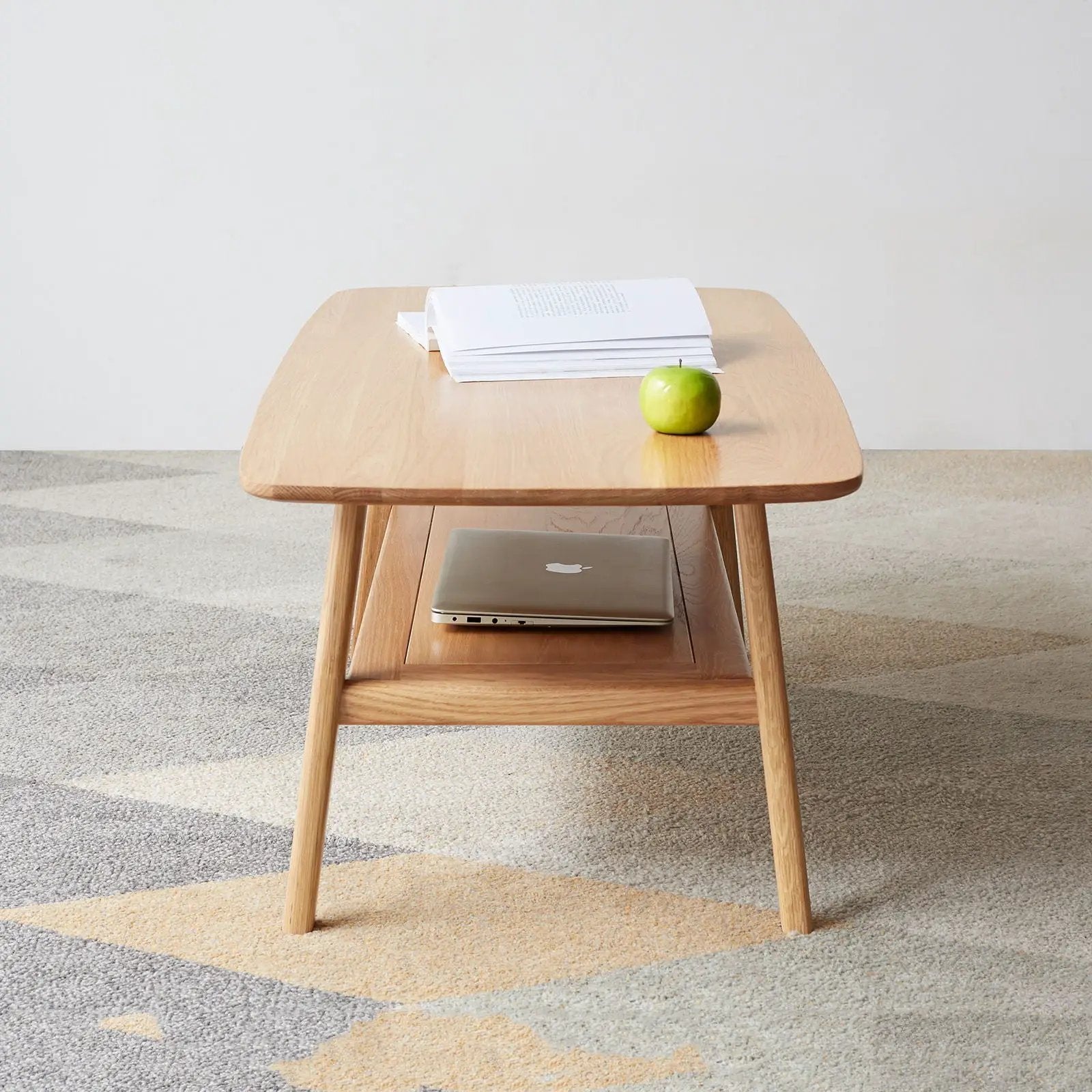 Low Coffee Table With Storage Shelf by Unique Piece Furniture