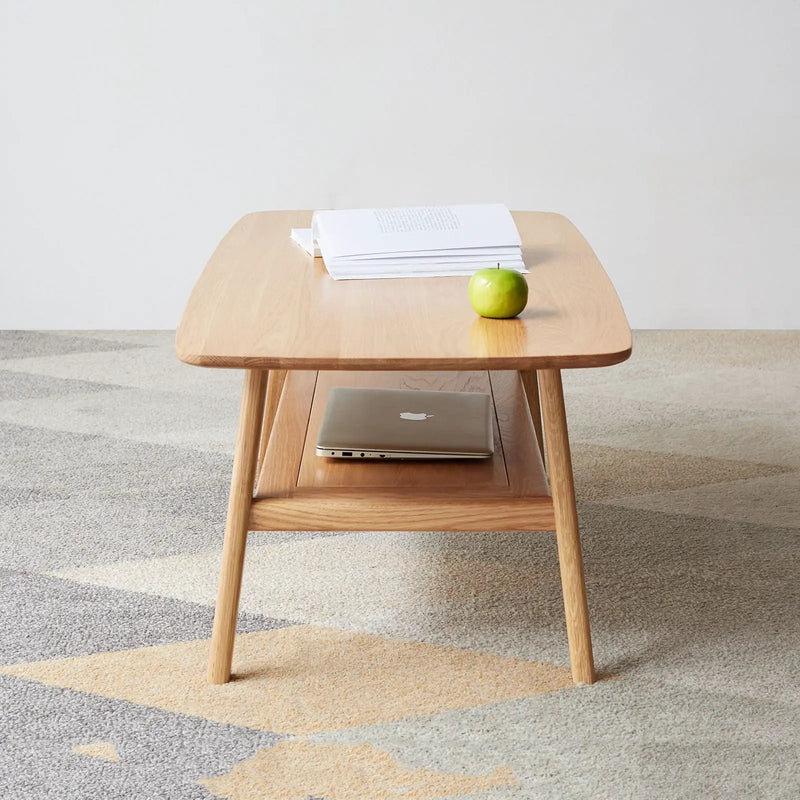 Low Coffee Table With Storage Shelf by Unique Piece Furniture