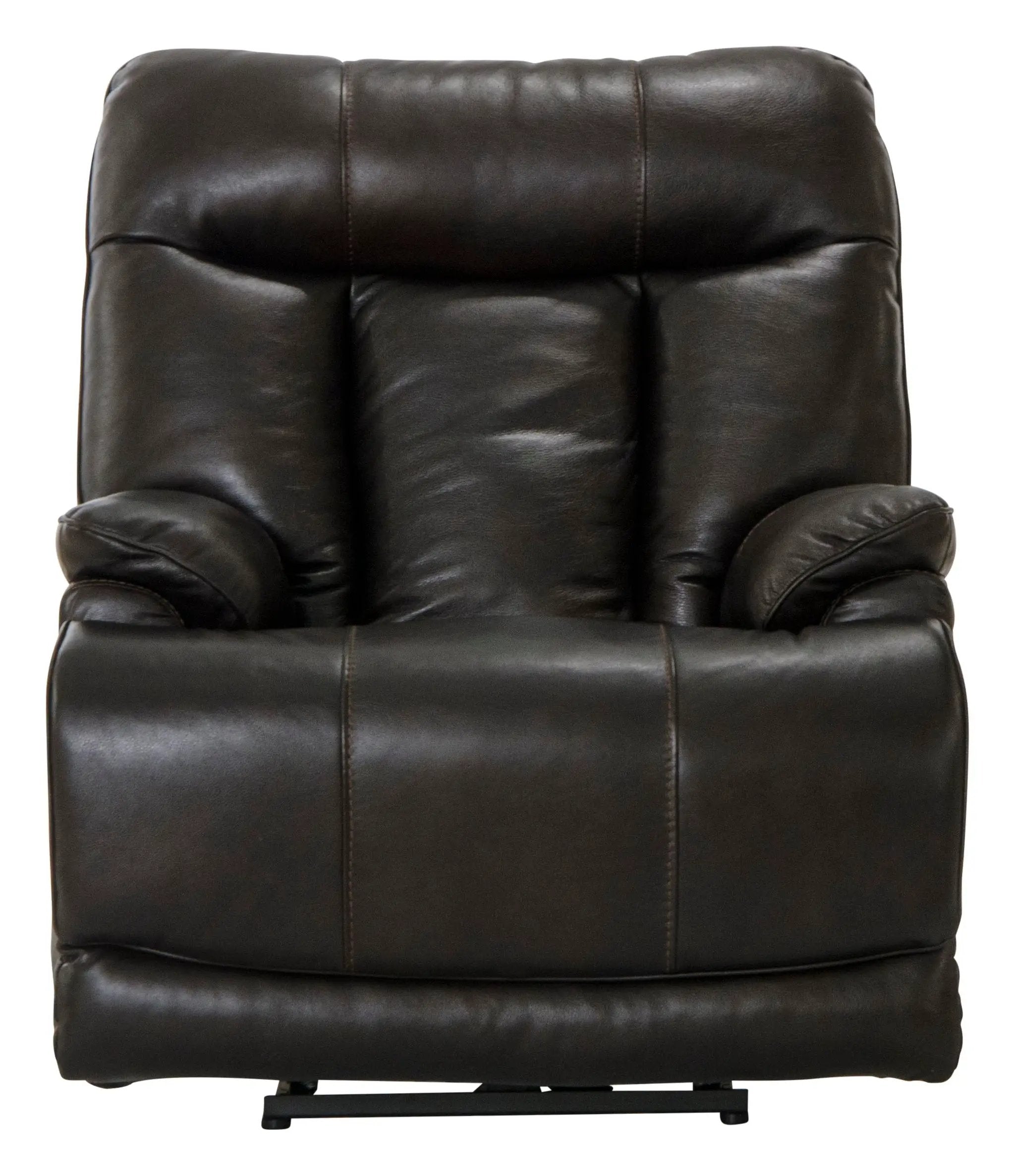 Naples - Power Lay Flat Recliner With Extended Ottoman - Chocolate by Unique Piece Furniture