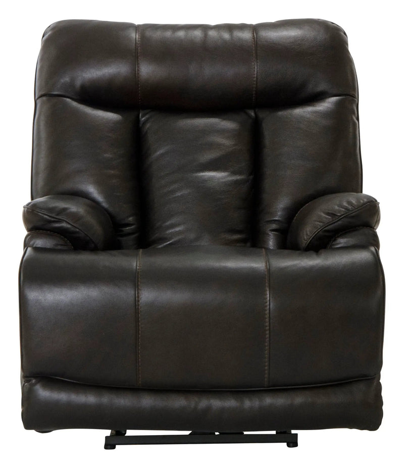 Naples - Power Lay Flat Recliner With Extended Ottoman - Chocolate by Unique Piece Furniture