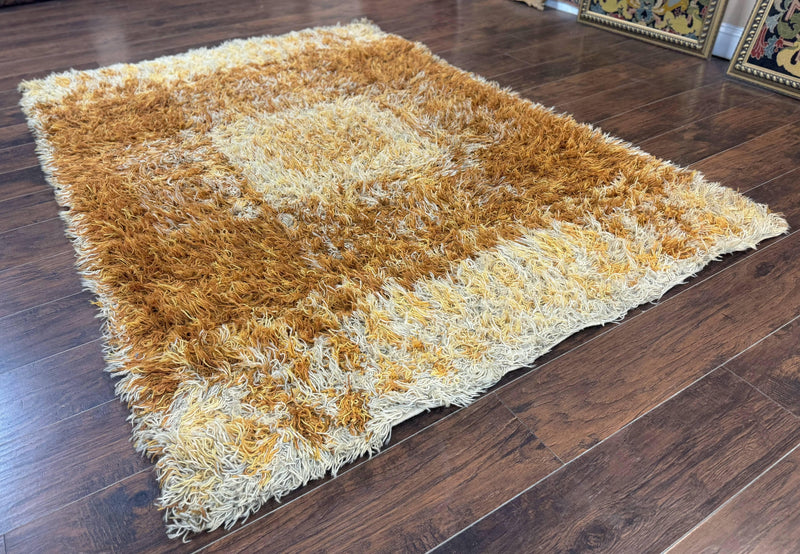 Vintage Rya Shag Rug 5.5 x 7.7 by Jewel Rugs